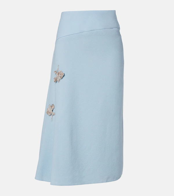  Erdem Erdem Virgin Wool Midi Skirt 