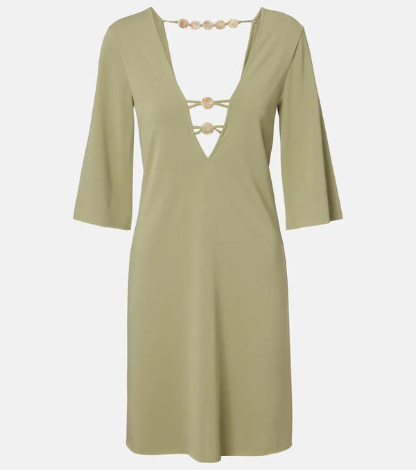  Eres Eres Fabuleuse Beaded Midi Dress 