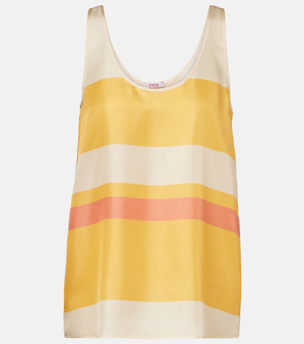  Eres Eres Sorbets Striped Silk Twill Top 