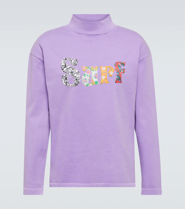  Erl Erl Applique Cotton Jersey Sweatshirt 