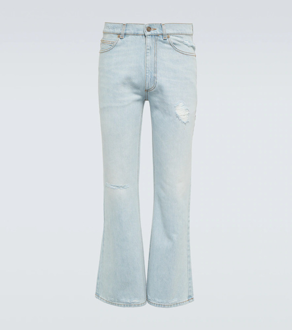  Erl Erl Distressed Mid-rise Flared Jeans 