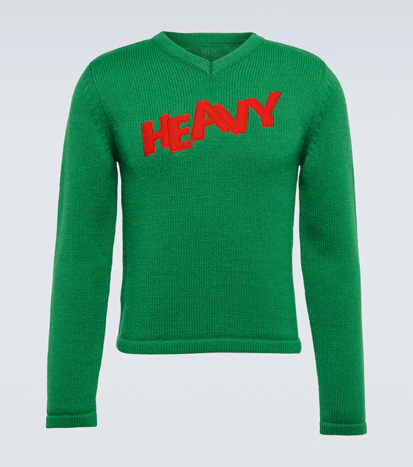  Erl Erl Embroidered Wool-blend Sweater 