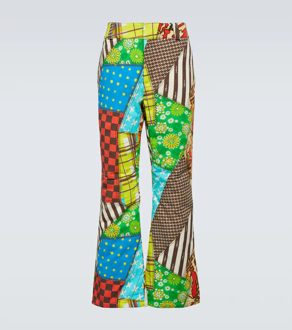  Erl Erl Printed Cotton-blend Flared Pants 