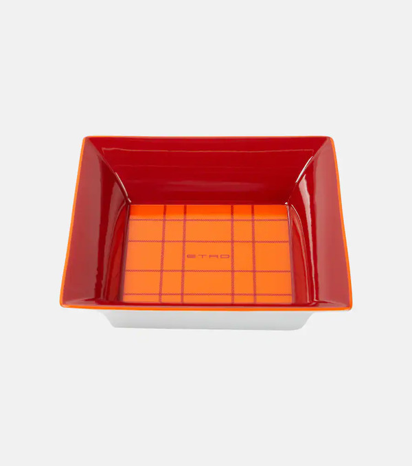  Etro Etro Checked Porcelain Tray 