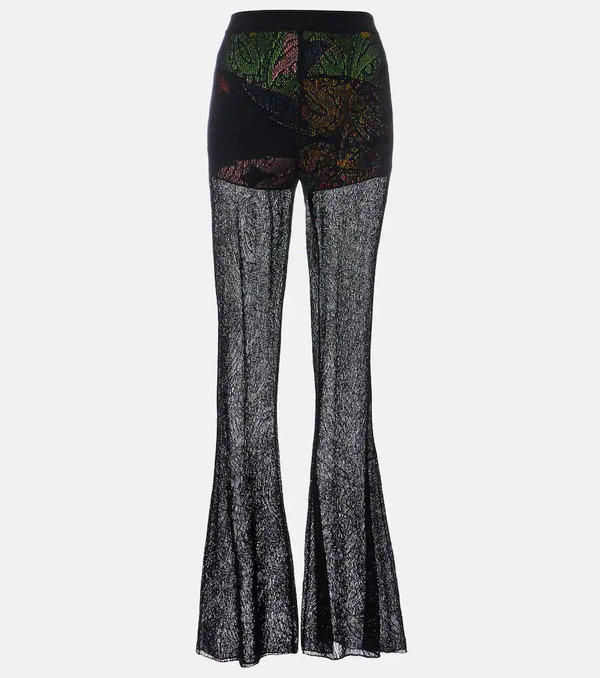  Etro Etro Cotton Lace Flared Pants 