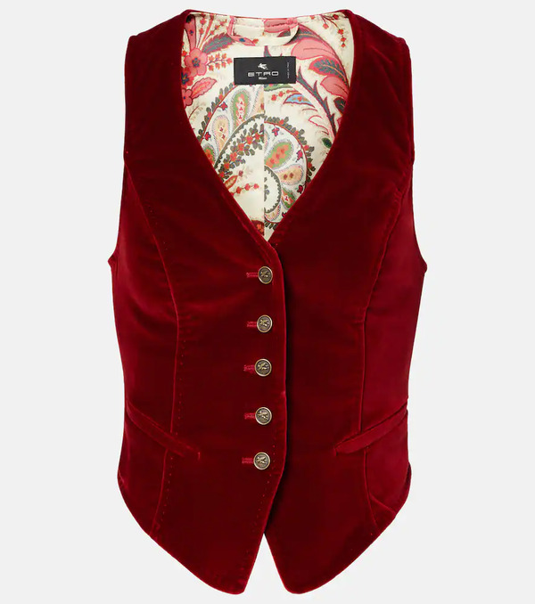  Etro Etro Cotton Velvet Vest 