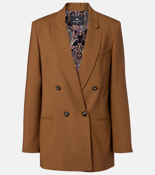  Etro Etro Double-breasted Wool-blend Blazer 