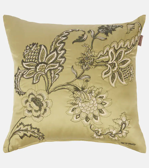  Etro Etro Embroidered Cotton Satin Cushion 
