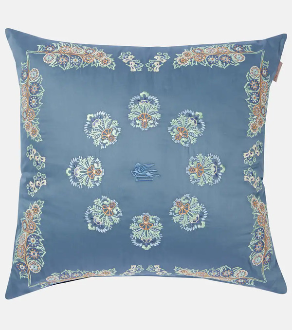  Etro Etro Embroidered Cotton Satin Cushion 