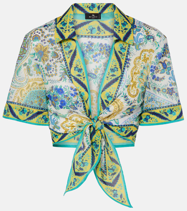  Etro Etro Floral Cotton Crop Top 