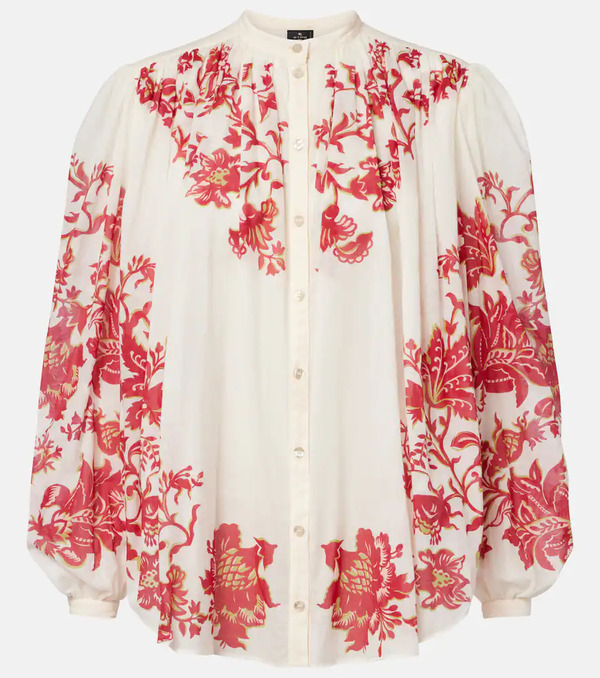  Etro Etro Floral Cotton Voile Blouse 