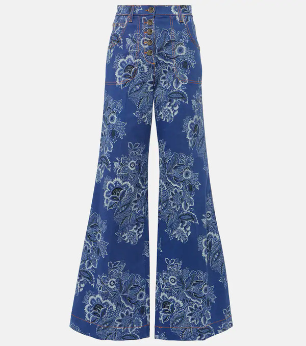  Etro Etro Floral High-rise Flared Jeans 