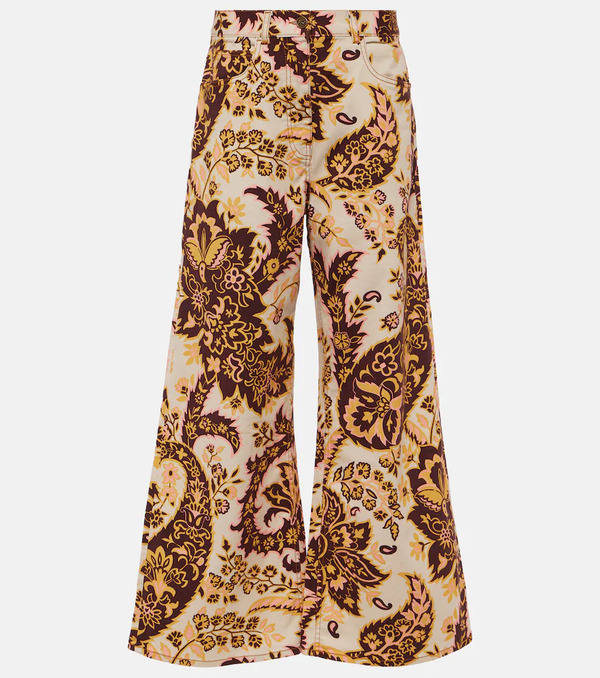  Etro Etro Floral High-rise Wide-leg Jeans 