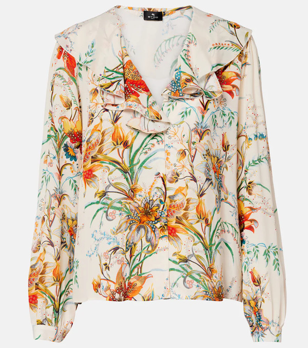  Etro Etro Floral Ruffled Shirt 