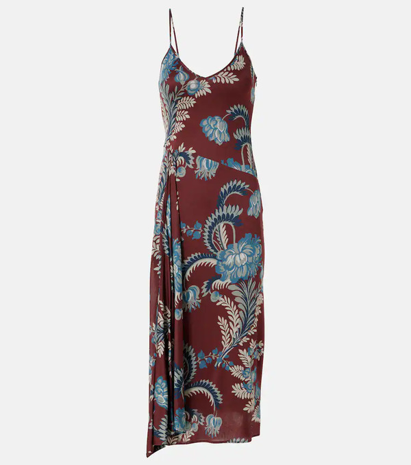  Etro Etro Floral Satin Midi Dress 