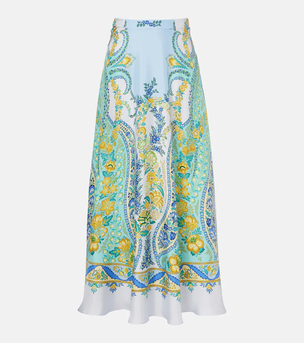  Etro Etro Floral Silk Maxi Skirt 