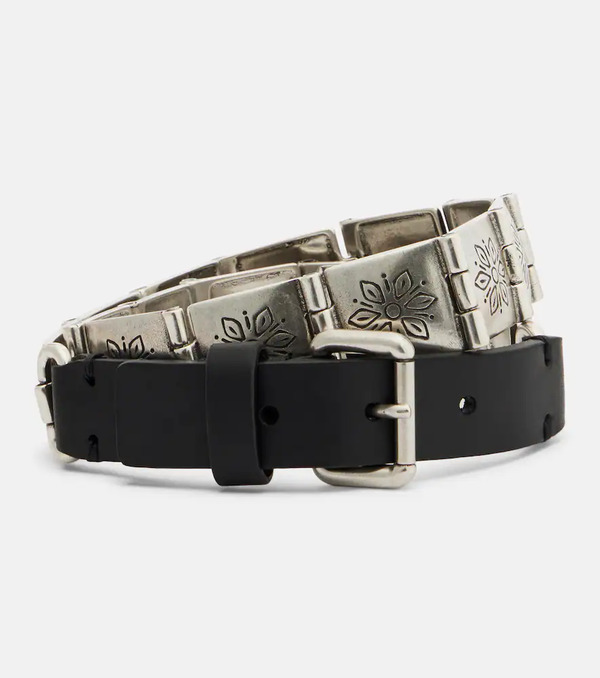  Etro Etro Leather-trimmed Belt 