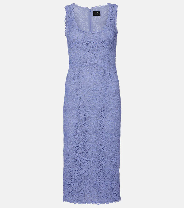  Etro Etro Macrame Scalloped Midi Dress 