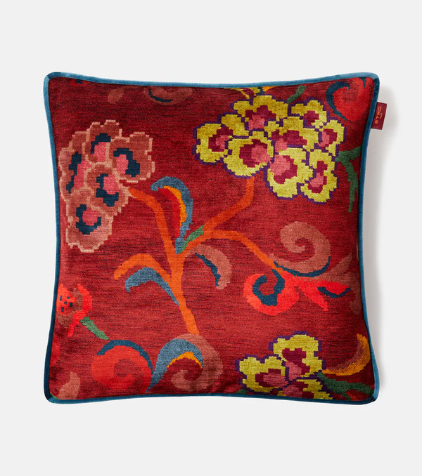  Etro Etro Nimphea Floral Velvet Cushion 