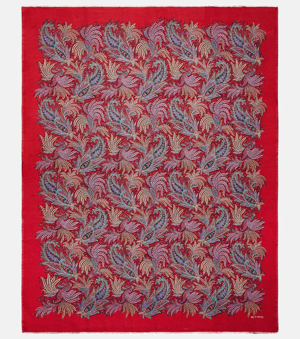  Etro Etro Paisley And Checked Wool Throw 