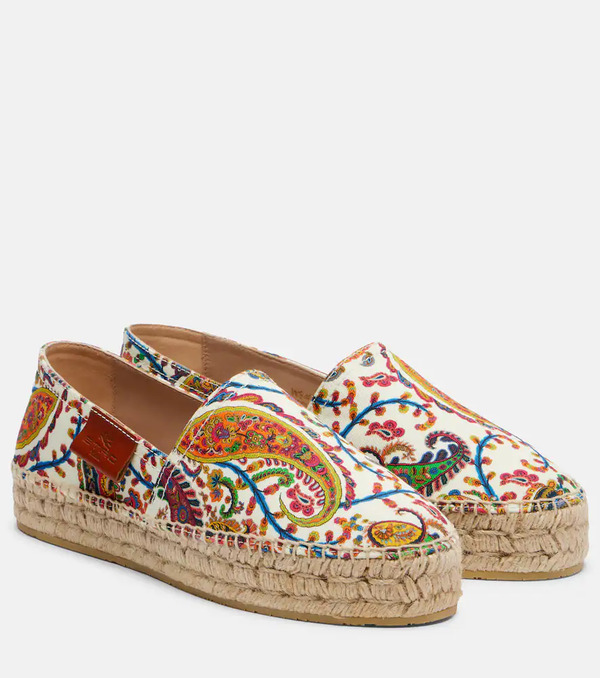  Etro Etro Paisley Canvas Espadrilles 