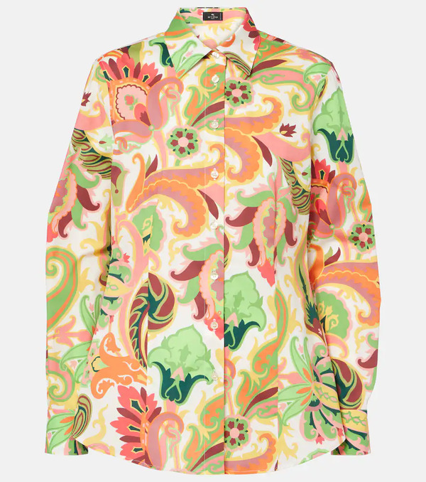  Etro Etro Paisley Cotton-blend Poplin Shirt 