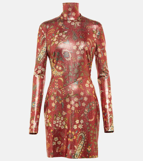  Etro Etro Paisley High Neck Minidress 