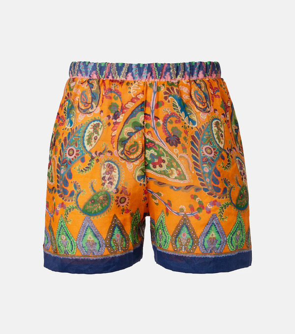  Etro Etro Paisley High-rise Shorts 