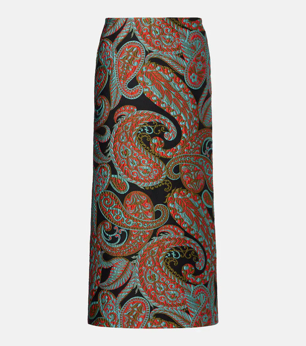  Etro Etro Paisley Jacquard Midi Skirt 