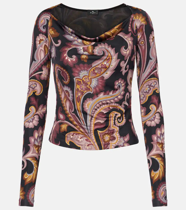  Etro Etro Paisley Jersey Top 