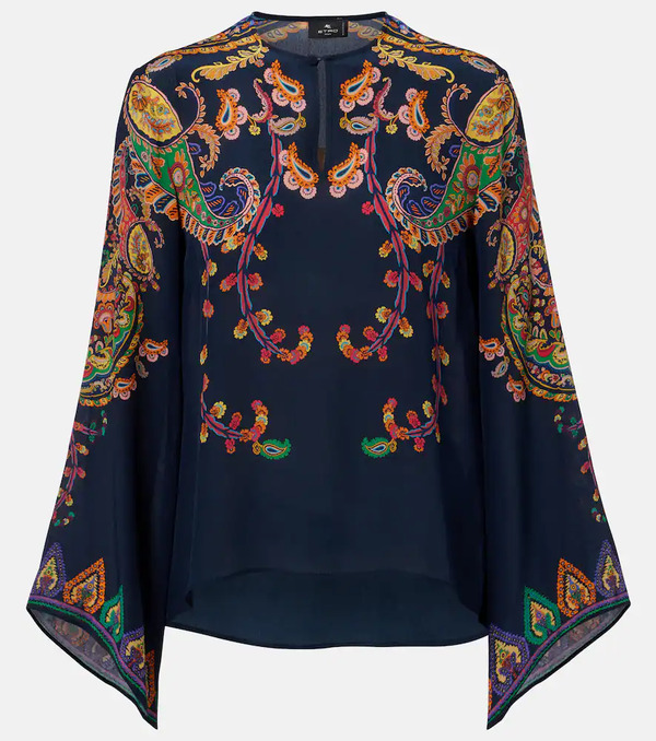  Etro Etro Paisley Printed Silk Blouse 