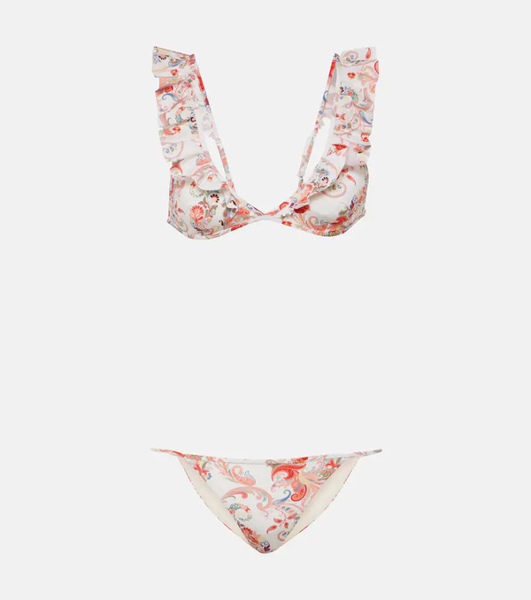 Etro Etro Paisley Ruffled Bikini 