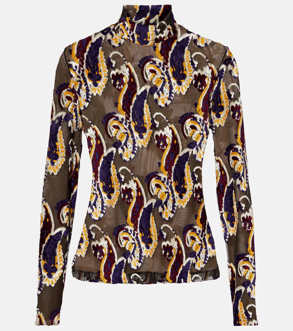  Etro Etro Paisley Semi-sheer Top 