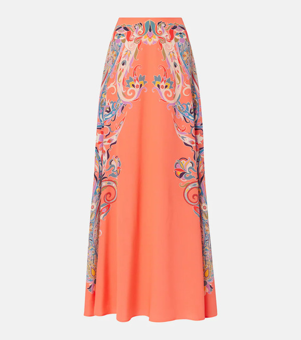  Etro Etro Paisley Silk Maxi Skirt 