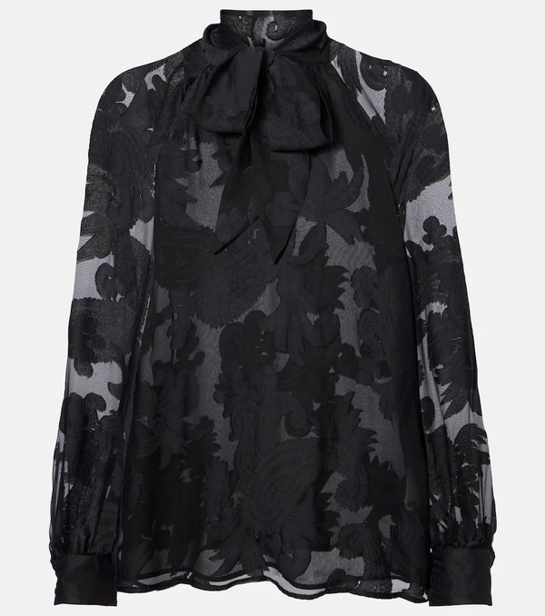  Etro Etro Paisley Tie-neck Blouse 