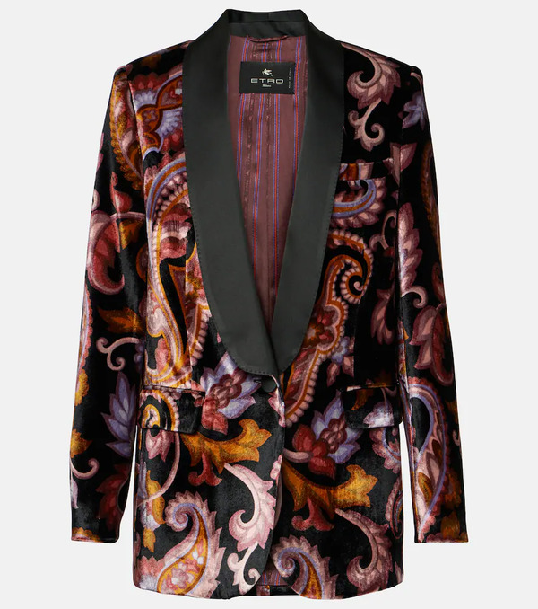  Etro Etro Paisley Velvet Blazer 