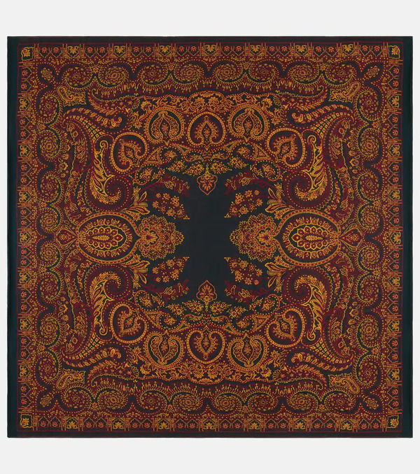  Etro Etro Paisley Wool And Silk-blend Throw 