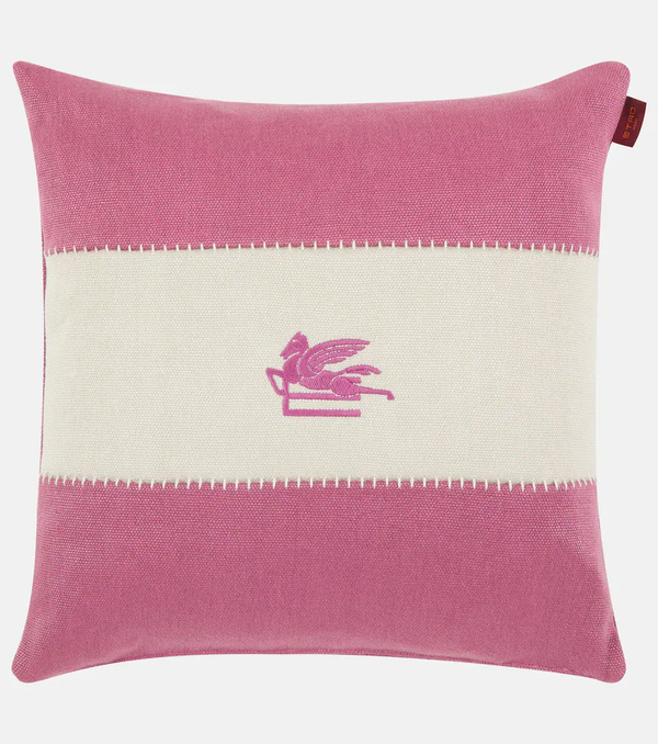  Etro Etro Pegaso Embroidered Linen Cushion 