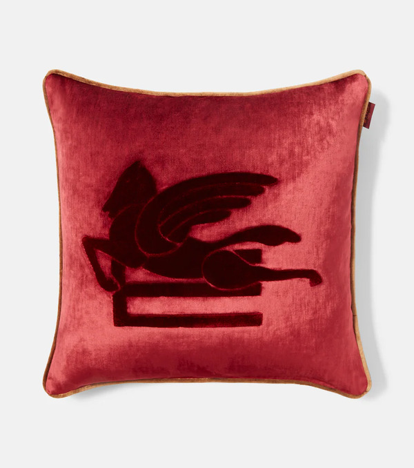  Etro Etro Pegaso Embroidered Velvet Cushion 