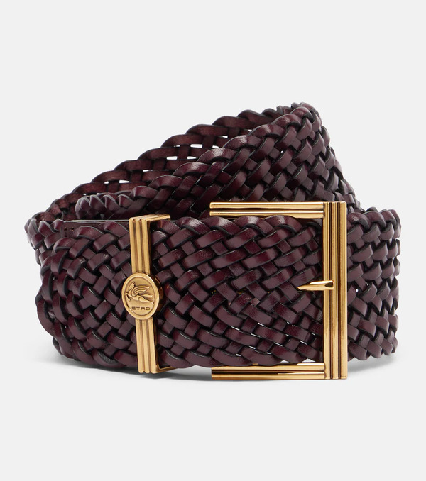  Etro Etro Pegaso Woven Leather Belt 