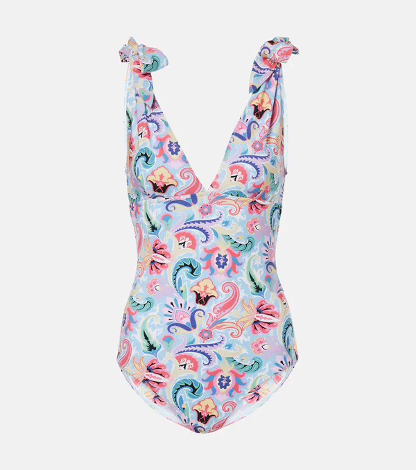  Etro Etro Printed Bow-detail Swimsuit 