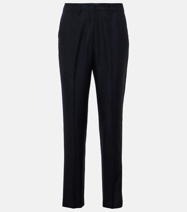  Etro Etro Printed Cotton-blend Jacquard Slim Pants 