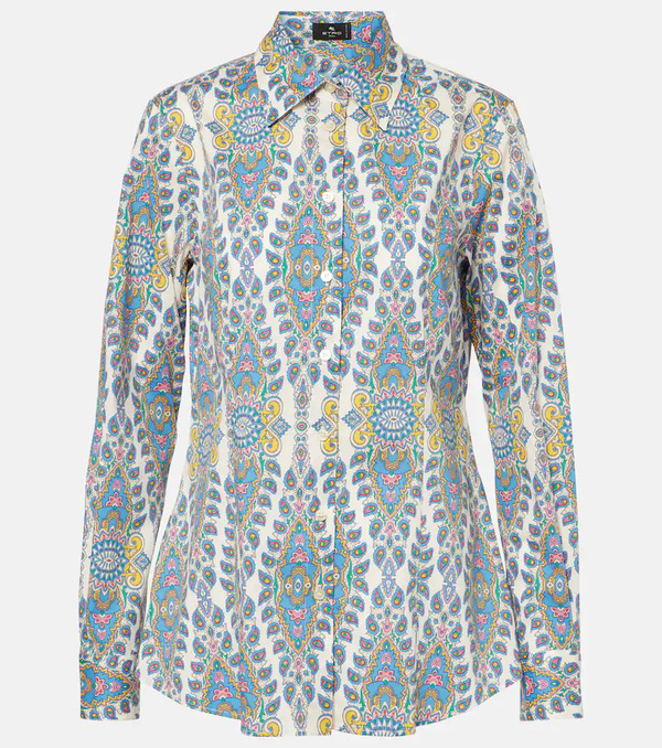  Etro Etro Printed Cotton-blend Shirt 