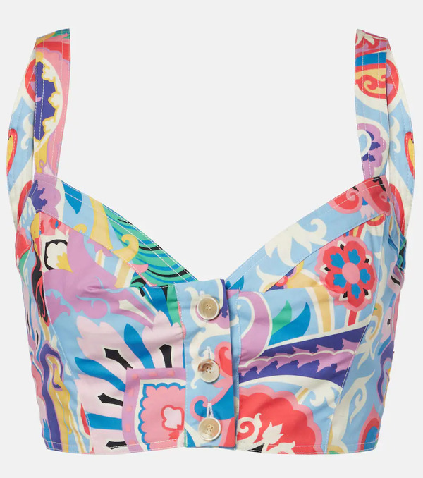  Etro Etro Printed Cotton Crop Top 