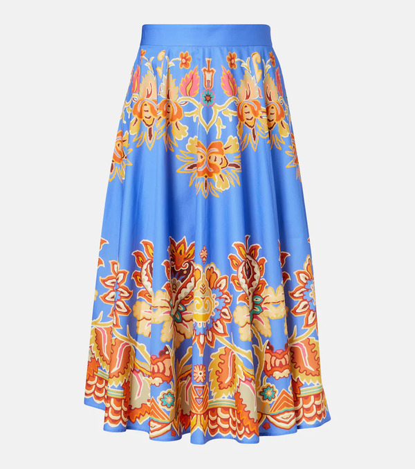  Etro Etro Printed Cotton Midi Skirt 