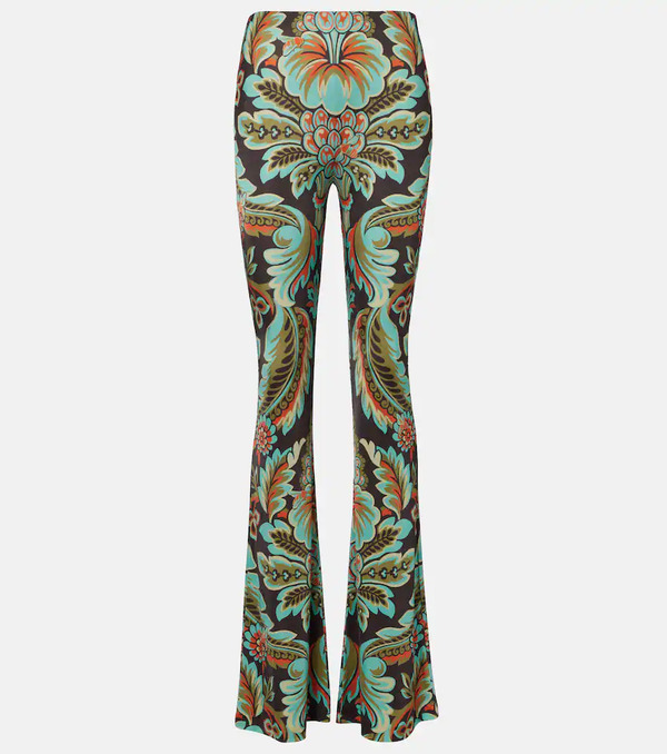  Etro Etro Printed Crepe Jersey Flared Pants 