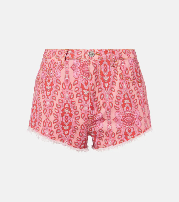  Etro Etro Printed Denim Shorts 