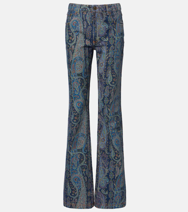  Etro Etro Printed Flared Jeans 