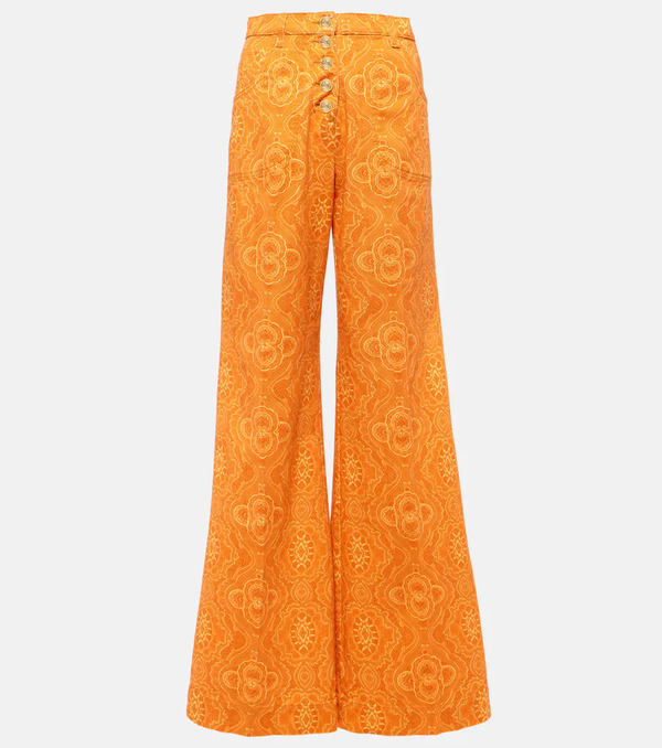  Etro Etro Printed High-rise Flared Jeans 