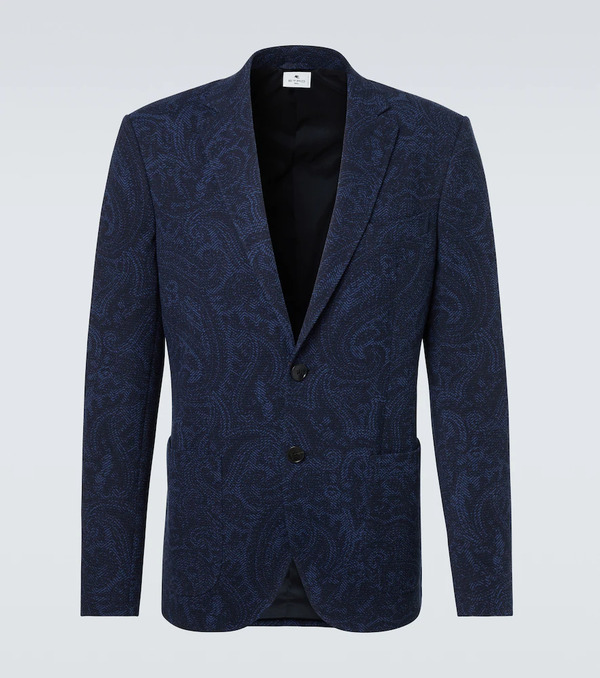  Etro Etro Printed Jersey Blazer 
